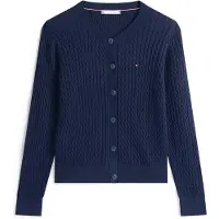 Tommy Hilfiger Casaco de malha 'Mini Cable' marinho
