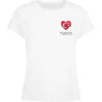 Merchcode Camisa 'Turkey' vermelho rubi / branco