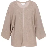 Usha WHITE LABEL Casaco de malha 'Minimalistic' taupe