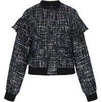 Faina Casaco meia-estação 'Festive' navy / preto / branco