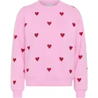 Kaffe Sweatshirt 'KAmabel' rosa claro / vermelho