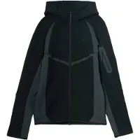 Nike Casaco em moletão cinzento escuro / preto