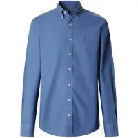 Hackett London para homem. HM3010539 Camisa de corte oxford azul (S), Casual, Sapatos de Festa, Algodão, Clássico, Manga comprida