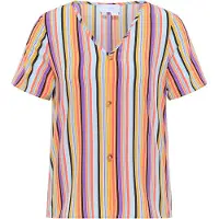 Usha Blusa azul claro / caril / roxo / laranja / preto