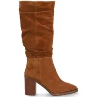 Alpe para mulher. 521911 Botas de couro Indiana castanhas (39), Marrom, 3 a 5cm, Zíper, Casual
