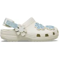 Crocs Tamancos Classic Denim Flower Adjustable Backstrap