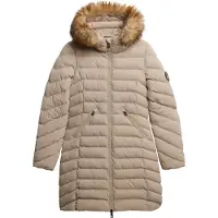 Superdry para mulher. W5011999A Casaco bege Fuji Faux (S), Casual, Polister Reciclado, Sustentável