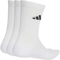 Adidas Meias de desporto 'CUSHIONED SPORTSWEAR CREW 3 PAIR PACK' preto / branco / branco lã