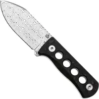 QSP Knife Canary QS141-L Damascus Glow In The Dark Shredded Carbon, faca de pescoço