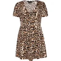 Faina Vestidos camiseiros conhaque / castanho escuro