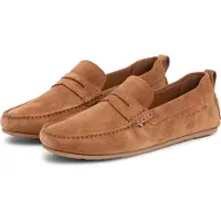 Tommy Hilfiger para homem. FM0FM05789 Mocassins de condutor em camurça com sola serrilhada castanha (45), Marrom, Plano, Nenhum, Casual
