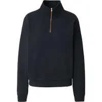 Superdry para mulher. W2012666A Moletom Essential Logo Emb Half Zip marinho (L), Casual, Algodão, Manga comprida