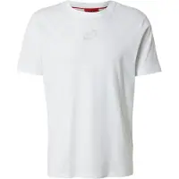 HUGO Camisa 'Diragolino' cinzento-prateado / branco