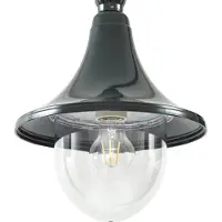 LINDBY Candeeiro de exterior Daphne, 220 cm, verde, metal, E27