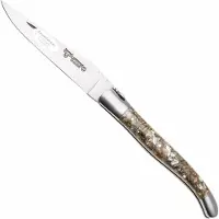 Laguiole En Aubrac Abalone Shell, Brushed Stainless Steel, navalha, 12 cm