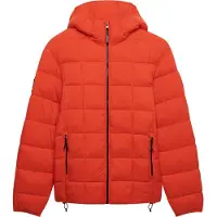 Superdry para homem. M5012340A Casaco Box Quilt Fuji Lite laranja (L), Casual, Nylon reciclado