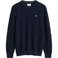 Gant para homem. 8030291 Camisola Textured azul-marinho (S), Casual, Algodão orgânico