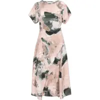 Usha Vestido cinzento escuro / cor-de-rosa / preto / offwhite