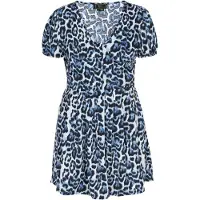 Faina Vestidos camiseiros azul / preto / offwhite