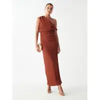 BWLDR Vestido 'Crest' castanho