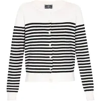 Dreimaster Maritim Casaco de malha preto / offwhite