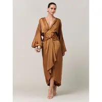 SAVEL Vestido 'Irena' castanho de castanha