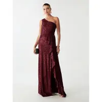BWLDR Vestido de festa 'CATIA' vermelho escuro