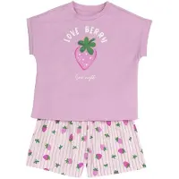 Chicco Pijama verde relva / rosa / branco