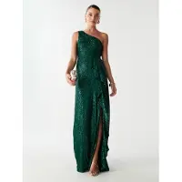 BWLDR Vestido de festa 'CATIA' verde escuro