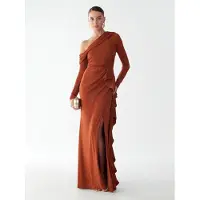 BWLDR Vestido de festa 'LORDE' castanho