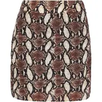 Faina Saia 'Festive' castanho escuro / cáqui / preto / offwhite