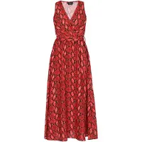 Faina Vestido 'Festive' vermelho sangue / vermelho claro / preto