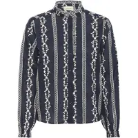 Cream Blusa 'Sabina' navy / branco