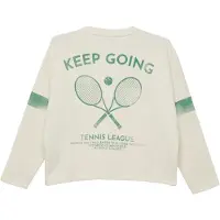 s.Oliver Sweatshirt creme / verde relva