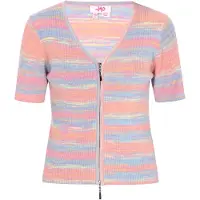 Mymo Casaco de malha 'Young Fashion' azul claro / amarelo claro / laranja claro / rosa claro