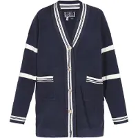 Dreimaster Maritim Casaco de malha navy / branco