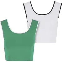 Urban Classics Top verde / preto / branco