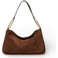 Twinset para mulher. 261TD8560 Saco grande castanho Liliane (OSFA), Marrom, Casual, Pele