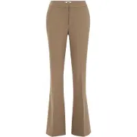 We fashion Calças com vincos taupe