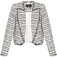 Faina Blazer preto / branco lã