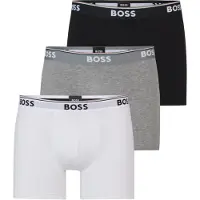 BOSS Boxers 'Power' acinzentado / preto / branco