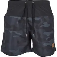 Urban Classics Calções de banho azul fumado / azul pombo / preto