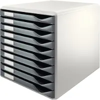 Leitz Gavetas arrumação 5281 | Cinzento| 10 gavetas