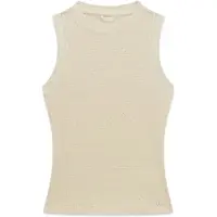 GUESS para mulher. W6GP14K2940 Top Francine Smock Hotfix bege (XS), Poliéster, Sem mangas / correias