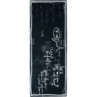 Desigual , Foulard lettering, Viscose, Preto, U