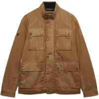 Superdry para homem. M5012358A Jaqueta Merchant Racer Wax marrom (XL), Bege, Algodão, Ao ar livre