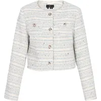 Faina Blazer turquesa / branco