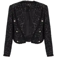Faina Blazer mosqueado preto