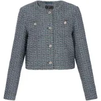 Faina Blazer navy / azul ciano / cinzento