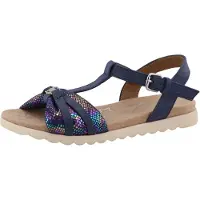 Tom Tailor Sandália camelo / navy / aqua / roxo claro